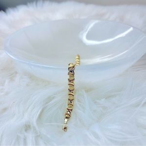 Hearts & Kisses Bracelet Genuine 14k Yellow Gold